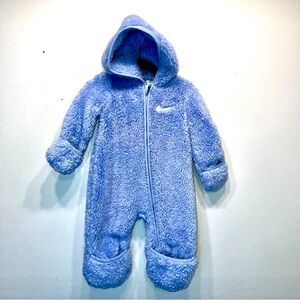 Nike Blue Fleece Bunting 0-3M